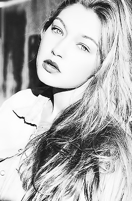 Gigi Hadid In Black & White