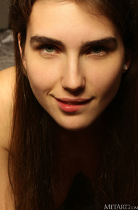 June Baring Her Beautiful Big Breasts And Hairy Pussy