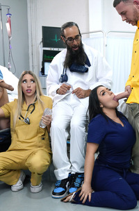 Khloe Kapri And Melztube Try Risky Oral Trampling In A Clinic