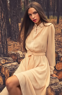 Gorgeous Alina Showing Perfect Tits In Forest