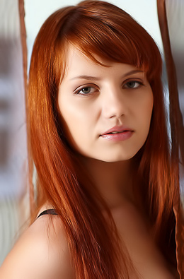 Sexy Redhead Solana In Stockings