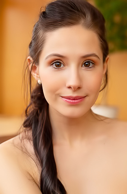 Vanessa Angel - Teen babe with a flawless body naked on the table