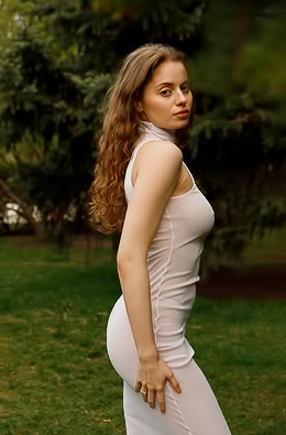 Mitropoliya puts her killer curves and big ass to display in transparent one piece