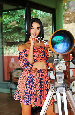 Victoria Mur Wearing Nothing But Her High Heels Her Long Legs Kicked In A Wide Split