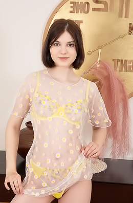 Sara Celeste Bending Over To Show How Her Thong Panties Nestle Between Her Perfect Buns