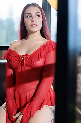 Ultravioleta In Red Lingerie Series By Rylsky