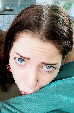 Avery Wilds Sweaty, Breathless Blowjob Under Christmas Lights