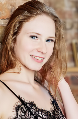 Zuzanna Freckle-faced Sweetie Is Reading On Her Bed