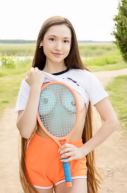 Ramona Barlowe Her Long Brunette Hair Flying Around Her As She Moves With Effortless Grace