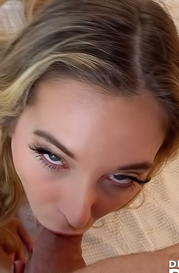 Tight Clasp of Hands as Millie Morgan Swallows, Moaning Around a Throbbing Cock